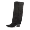 Bottes NOIR Femme Motif Uni Fermeture éclair