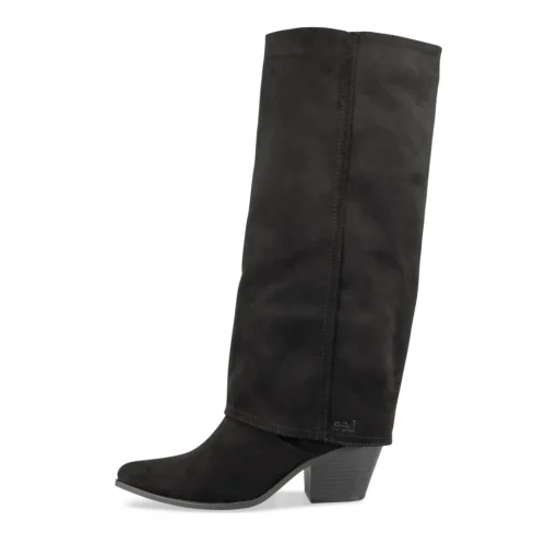 Bottes NOIR Femme Motif Uni Fermeture éclair