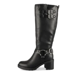 Bottes NOIR Femme Motif Uni Fermeture éclair