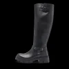 Bottes NOIR Femme Motif Uni Fermeture éclair