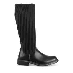 Bottes NOIR Femme Motif Uni A Enfiler