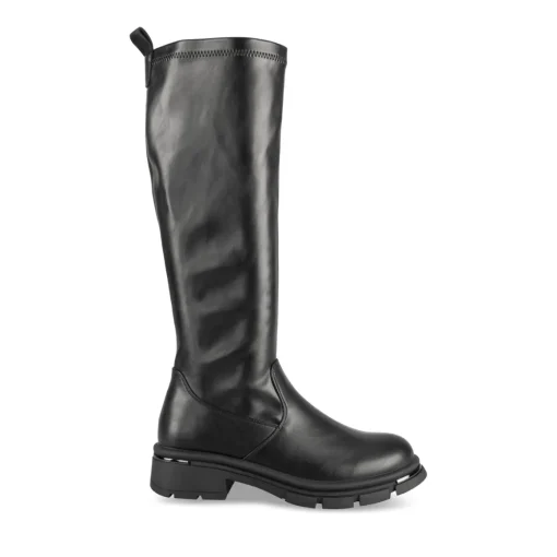 Bottes NOIR Femme Motif Uni Fermeture éclair