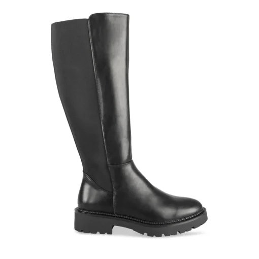 Bottes NOIR Femme Motif Uni A Enfiler