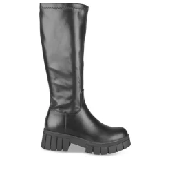 Bottes NOIR Femme Motif Uni Fermeture éclair