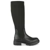 Bottes NOIR Femme Motif Uni A Enfiler