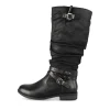 Bottes NOIR Femme Motif Uni Fermeture éclair