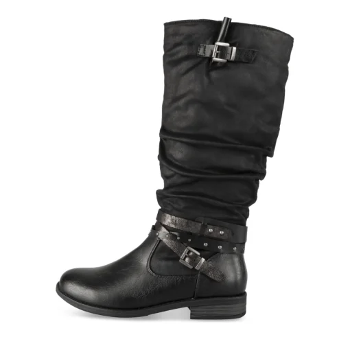 Bottes NOIR Femme Motif Uni Fermeture éclair
