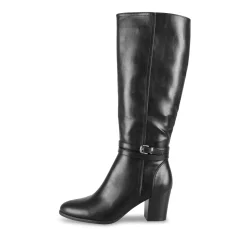 Bottes NOIR Femme Motif Uni A Enfiler