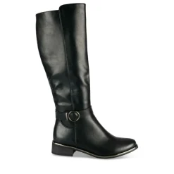 Bottes NOIR Femme Motif Uni Fermeture éclair