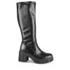 Bottes NOIR Femme Motif Uni Fermeture éclair