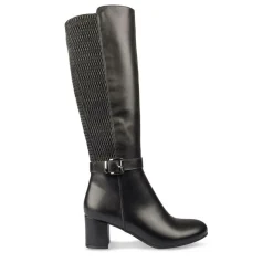 Bottes NOIR Femme Motif Uni Fermeture éclair