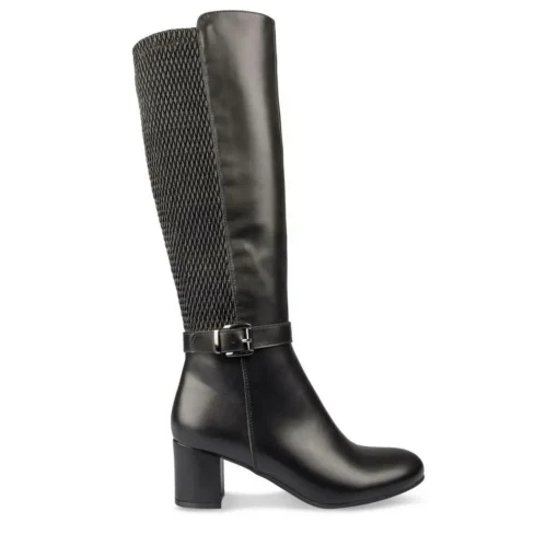 Bottes NOIR Femme Motif Uni Fermeture éclair