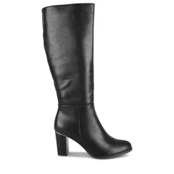 Bottes NOIR Femme Motif Uni Fermeture éclair