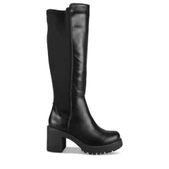 Bottes NOIR Femme Motif Uni Fermeture éclair
