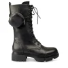 Bottes NOIR Femme Motif Uni Fermeture éclair