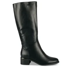 Bottes NOIR Femme Motif Uni Fermeture éclair