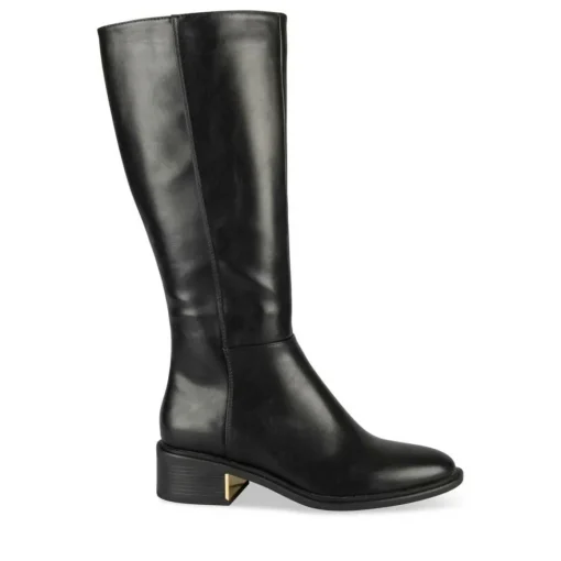 Bottes NOIR Femme Motif Uni Fermeture éclair