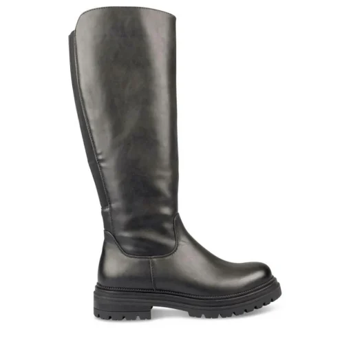 Bottes NOIR Femme Motif Uni Fermeture éclair