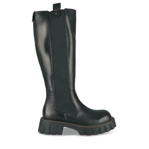 Bottes NOIR Femme Motif Uni Fermeture éclair