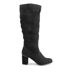 Bottes NOIR Femme Motif Uni Fermeture éclair