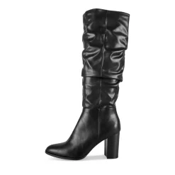 Bottes NOIR Femme Motif Uni Fermeture éclair