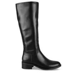 Bottes NOIR Femme Motif Uni Fermeture éclair