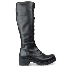 Bottes NOIR Femme Motif Uni Lacets