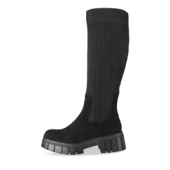 Bottes NOIR Femme Motif Uni A Enfiler