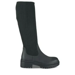Bottes NOIR Femme Motif Uni A Enfiler