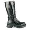 Bottes NOIR Femme Motif Uni Lacets