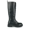 Bottes NOIR Femme Motif Uni Lacets