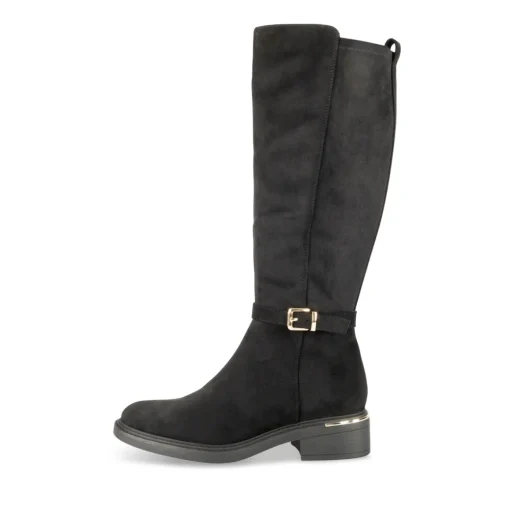 Bottes NOIR Femme Motif Uni A Enfiler