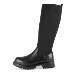 Bottes NOIR Femme Motif Uni A Enfiler