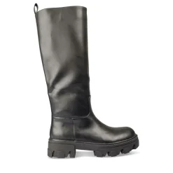 Bottes NOIR Femme Motif Uni A Enfiler