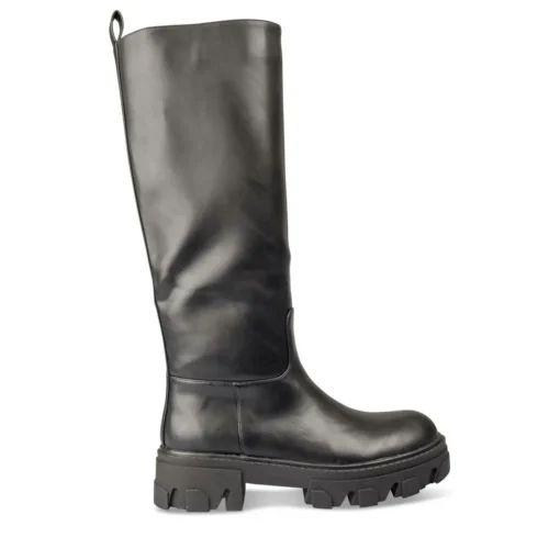 Bottes NOIR Femme Motif Uni A Enfiler