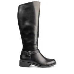 Bottes NOIR Femme Motif Uni Fermeture éclair