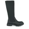 Bottes NOIR Femme Motif Uni Elastique