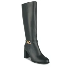 Bottes NOIR Femme Motif Uni Fermeture éclair