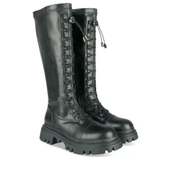 Bottes NOIR Femme Motif Uni Fermeture éclair