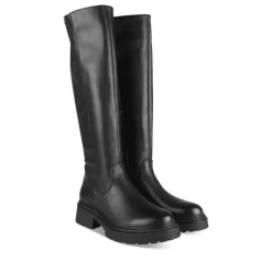 Bottes NOIR Femme Motif Uni Fermeture éclair