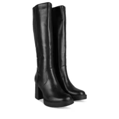 Bottes NOIR Femme Motif Uni Fermeture éclair