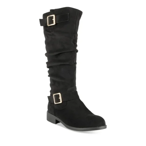 Bottes NOIR Femme Motif Uni Fermeture éclair