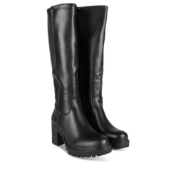 Bottes NOIR Femme Motif Uni Fermeture éclair