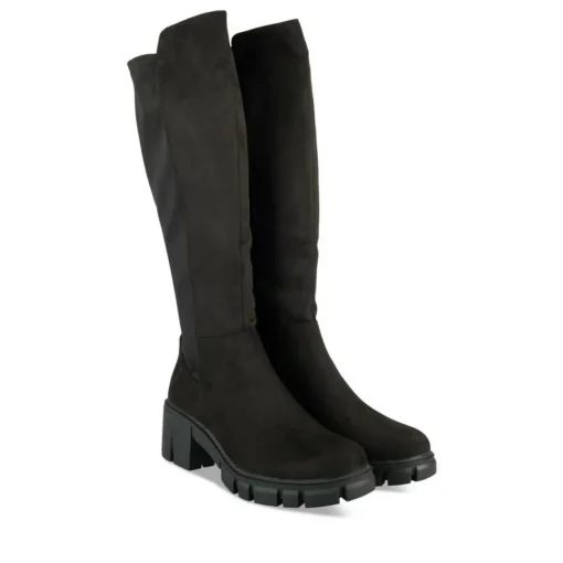Bottes NOIR Femme Motif Uni Fermeture éclair