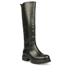 Bottes NOIR Femme Motif Uni A Enfiler