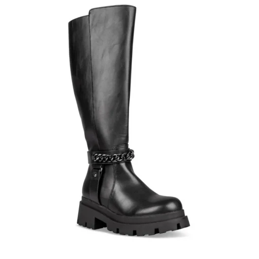 Bottes NOIR Femme Motif Uni Fermeture éclair