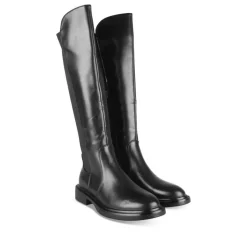 Bottes NOIR Femme Motif Uni A Enfiler