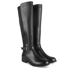 Bottes NOIR Femme Motif Uni Fermeture éclair