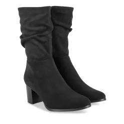 Bottes NOIR Femme Motif Uni A Enfiler
