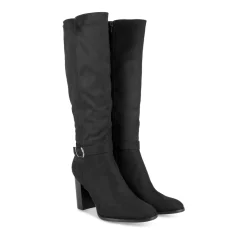 Bottes NOIR Femme Motif Uni A Enfiler